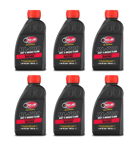 REDLINE OIL  RL700 Brake Fluid Racing 500ml DOT4 Case 6x500ml   RED90415