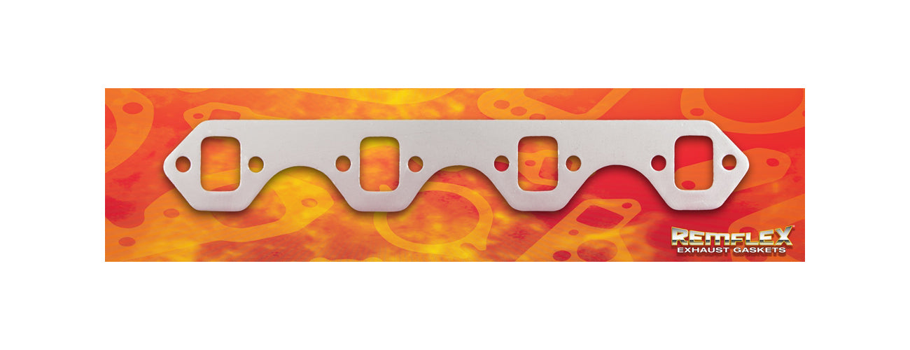 Remflex Exhaust Gaskets Exhaust Gasket Set - SBF 289-351W w/Square Ports MPN REM3029 For Ford