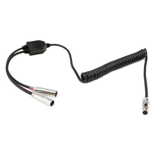 RUGGED RADIOS  Cord Coiled Headset to Dual Radio Adaptor  RGRCC-SPOTTER-SPL