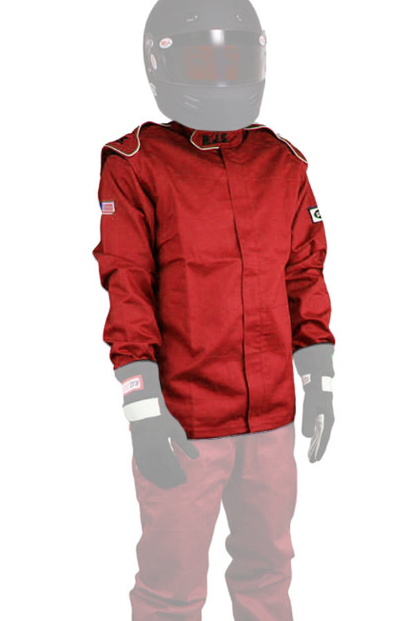 RJS SAFETY  Jacket Red Medium SFI-1 FR Cotton  RJS200400404