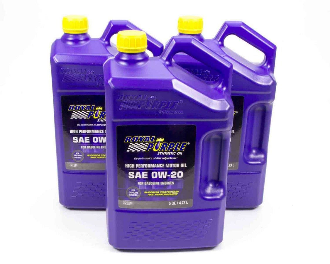 Royal Purple  0w20 Multi-Grade SAE Oil 3x5qt Bottles   ROY53020