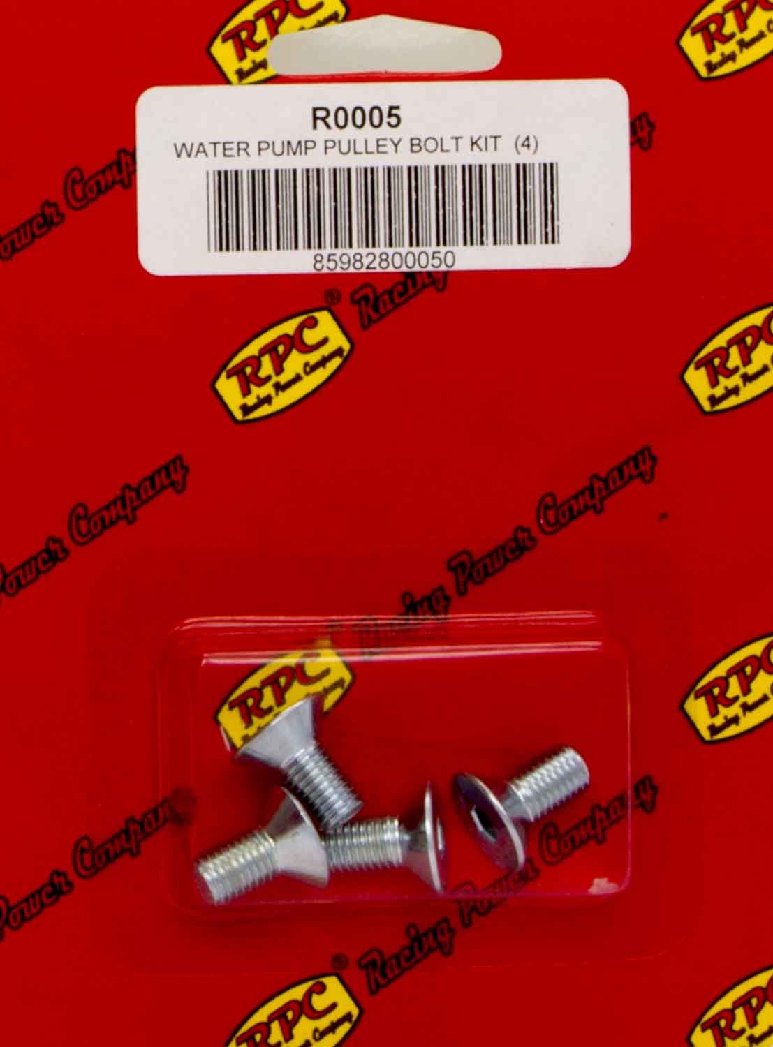 RACING POWER CO-PACKAGED  Bolt Kit For SBC/BBC Alum LWP Pulley 4pk   RPCR0005