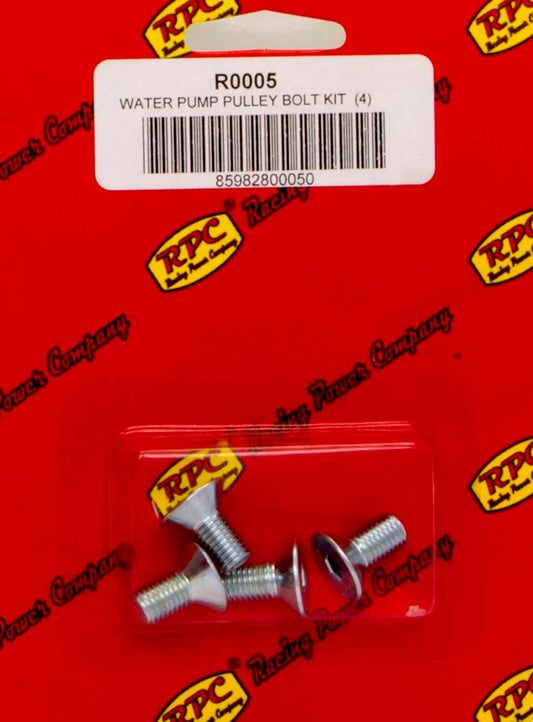 RACING POWER CO-PACKAGED  Bolt Kit For SBC/BBC Alum LWP Pulley 4pk   RPCR0005