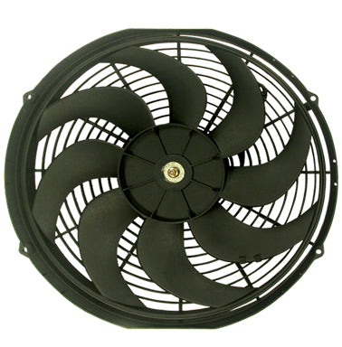 RACING POWER CO-PACKAGED  16In Universal Cooling Fan W/Curved Blades 12V   RPCR1016