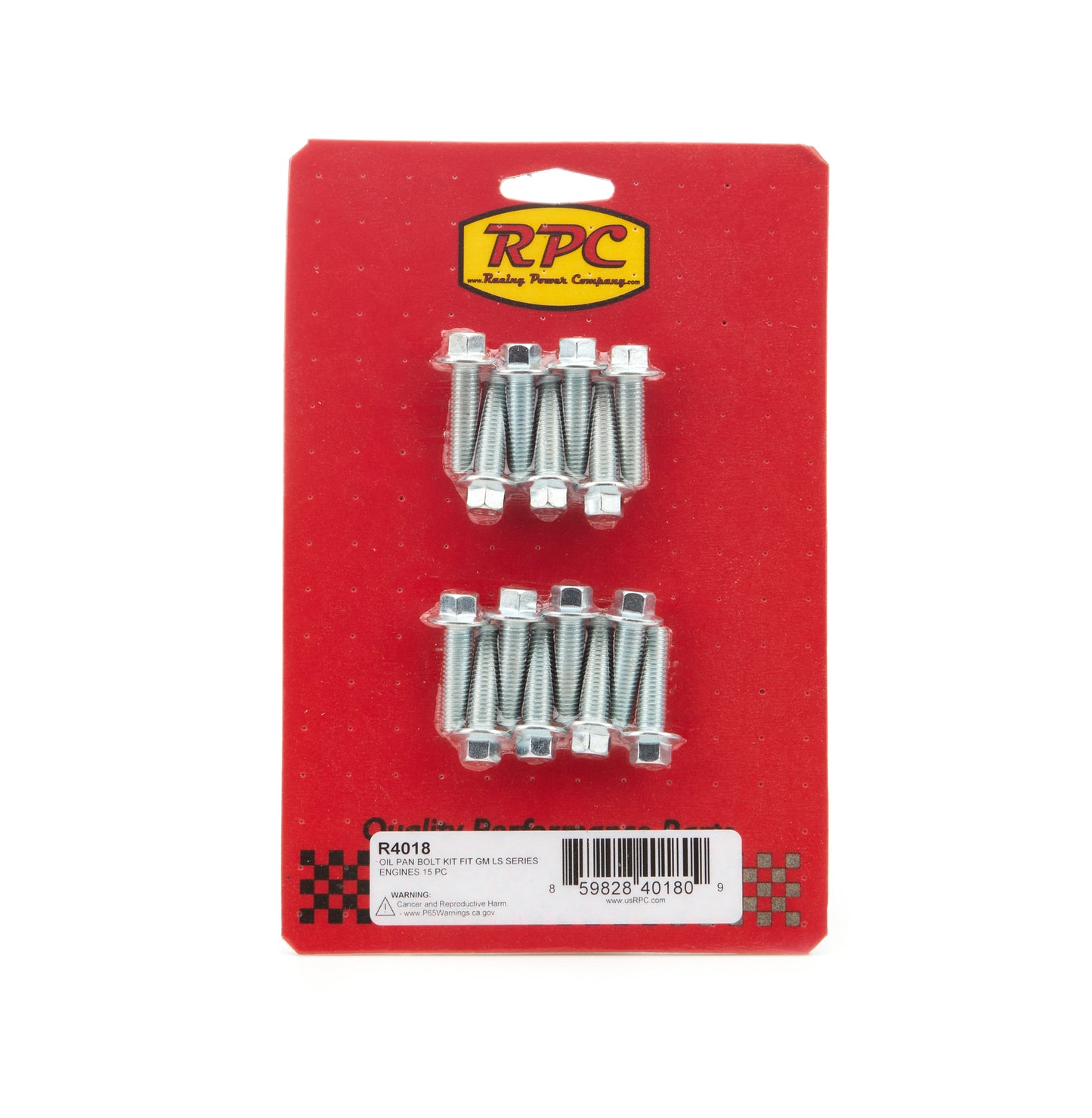 RACING POWER CO-PACKAGED  LS Oil Pan Bolt KIt 15Pc   RPCR4018