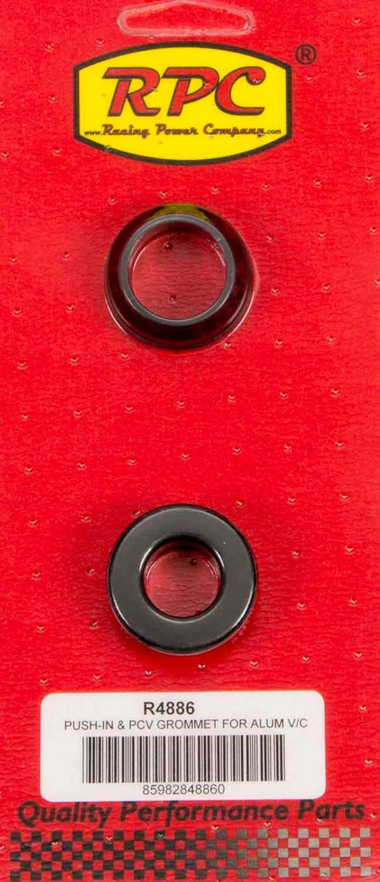 RACING POWER CO-PACKAGED  1-1/4 OD x 3/4 ID Alum V/C Rubber Grommets (2)   RPCR4886