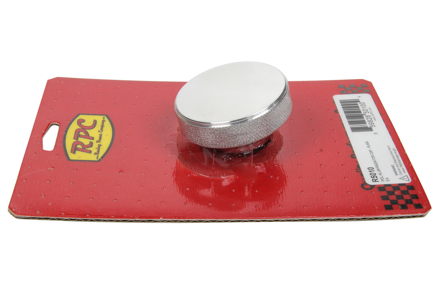 RACING POWER CO-PACKAGED  Polished Aluminum Radiator Cap Plain   RPCR5010