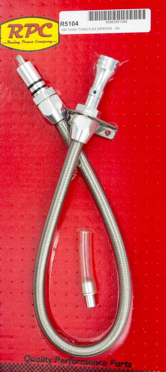 RACING POWER CO-PACKAGED  Flexible Trans Dipstick GM TH350/400 F/W Mount   RPCR5104