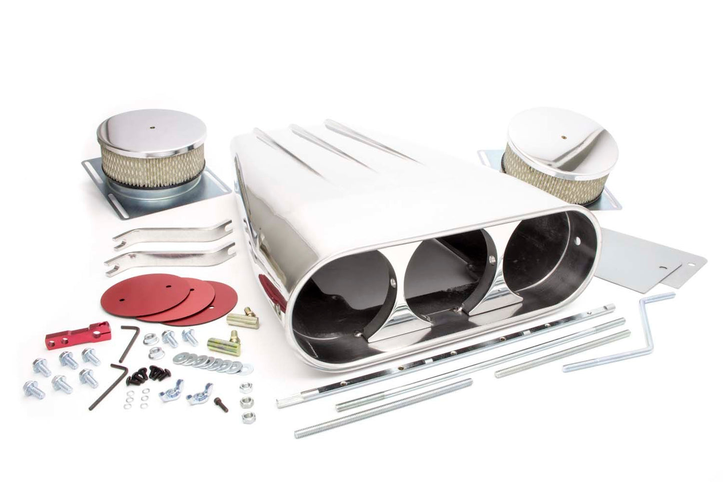 Racing Power Co-Packaged Streetscoop Polished Finned Dual 4 Barrel MPN RPCR5239