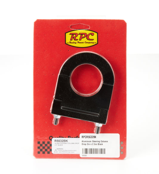 RACING POWER CO-PACKAGED  Aluminum Steering Column Drop 2in x 2.5in Black  RPCR5632BK