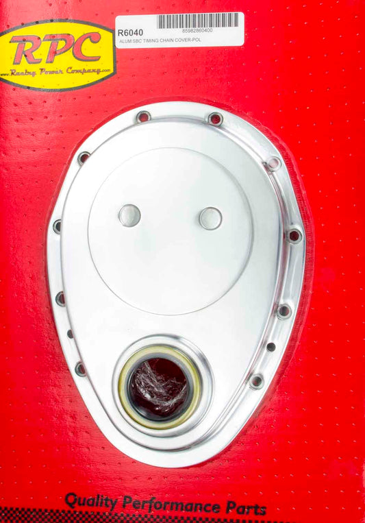 RACING POWER CO-PACKAGED  SBC Alum Timing Cover Polished   RPCR6040