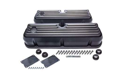 RACING POWER CO-PACKAGED  Black Aluminim Valve Covers Ford SBF Tall  RPCR6175BK