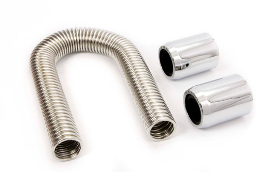 RACING POWER CO-PACKAGED  48in Stainless Hose Kit w/Chrome Ends   RPCR7311