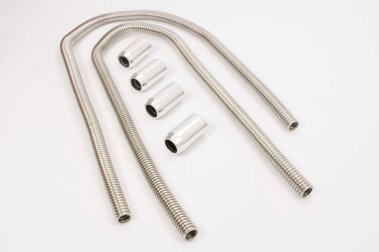 RACING POWER CO-PACKAGED  2-44in Stainless Heater Hose Kit w/Polished Ends   RPCR7313