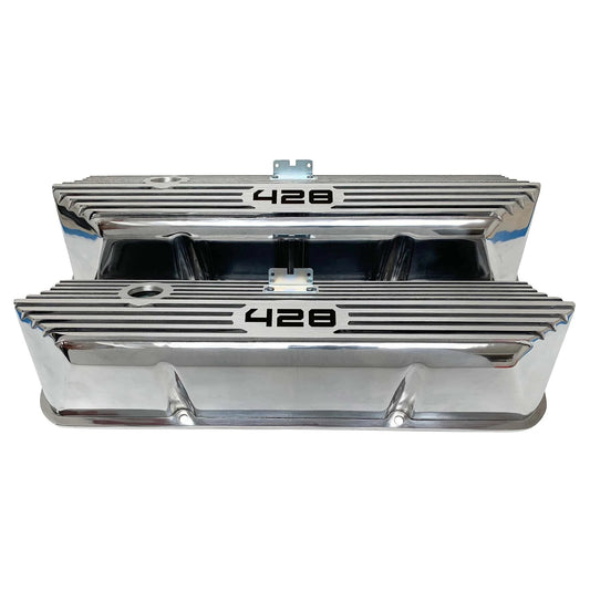 RACING POWER CO-PACKAGED  Valve Covers Aluminum Tall Ford 428 CID Logo   RPCR7683
