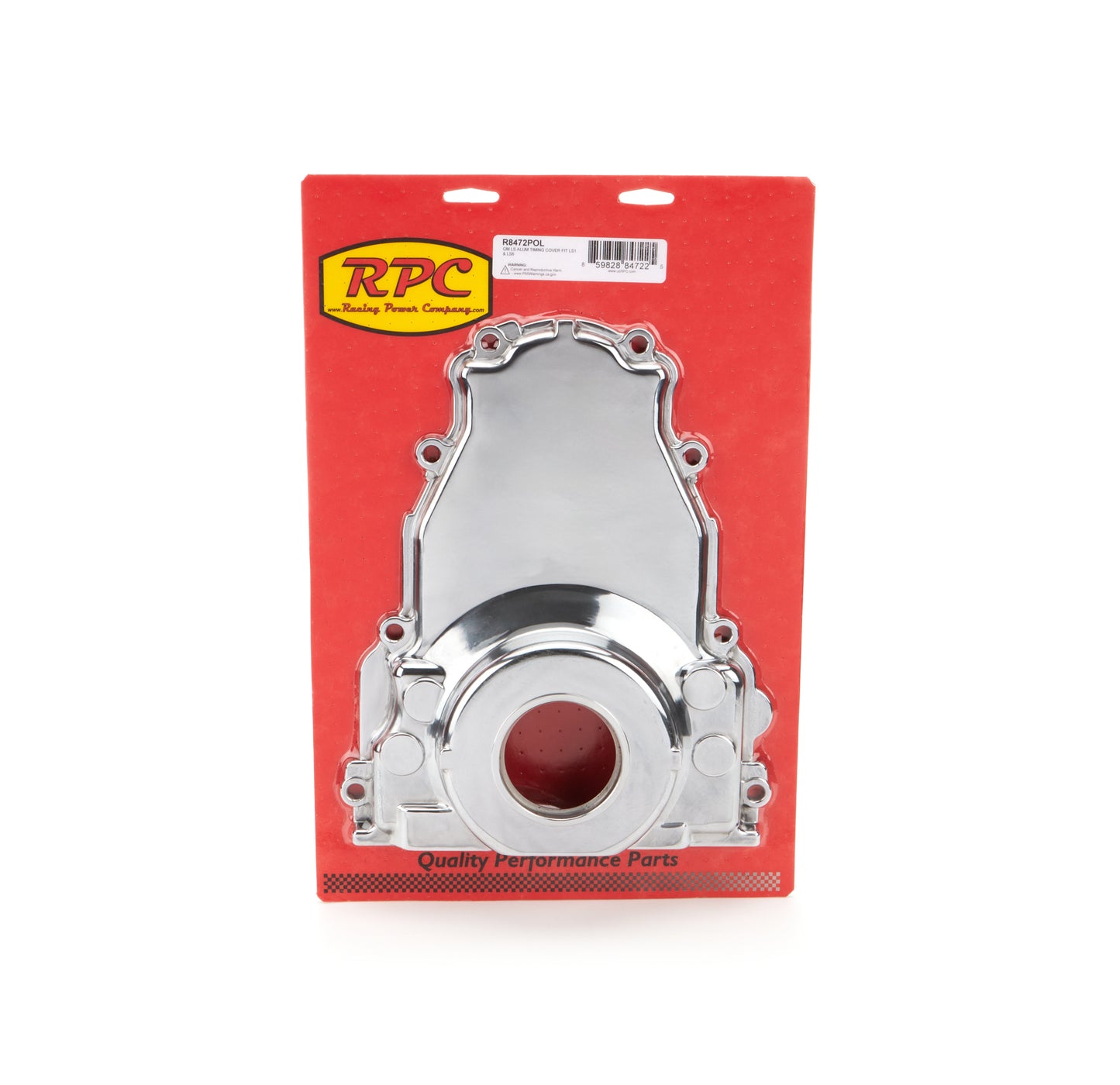 Racing Power Co-Packaged GM LS Engine Aluminum Ti ming Cover Fits LS1/LS6 MPN RPCR8472POL For GM LS-Series