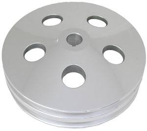 Racing Power Co-Packaged Polished Aluminum GM 2V Power Steering Pulley MPN RPCR8847POL