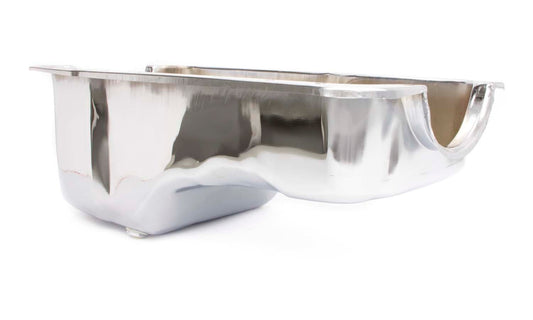 RACING POWER CO-PACKAGED  65-87 SBF Steel Stock Oil Pan Chrome   RPCR9078