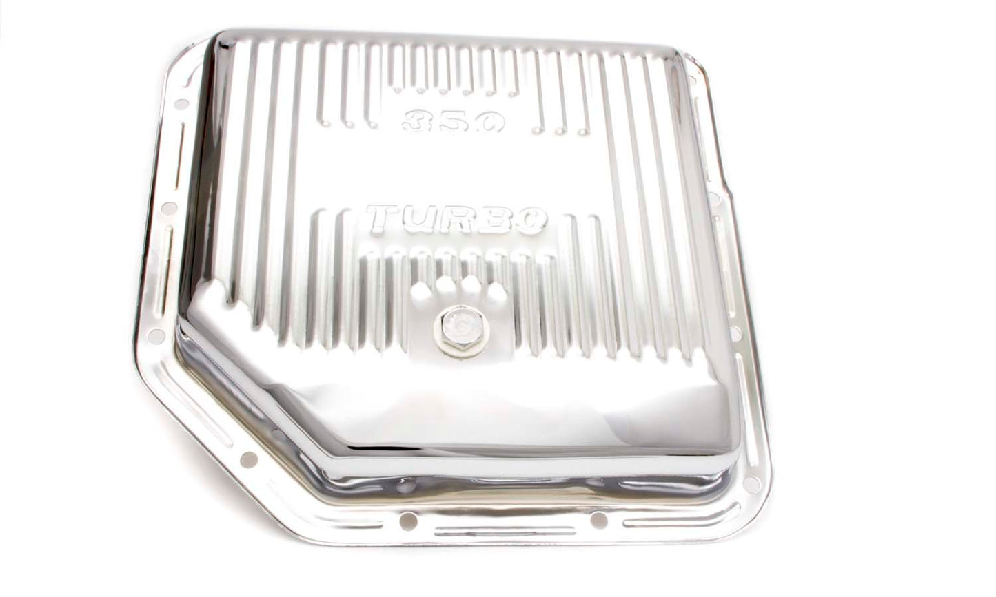 RACING POWER CO-PACKAGED  TH350 Trans Pan Chrome Steel Finned   RPCR9122