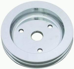 RACING POWER CO-PACKAGED  Pol Alum SBC Double Gro ove Pulley  RPCR9481POL