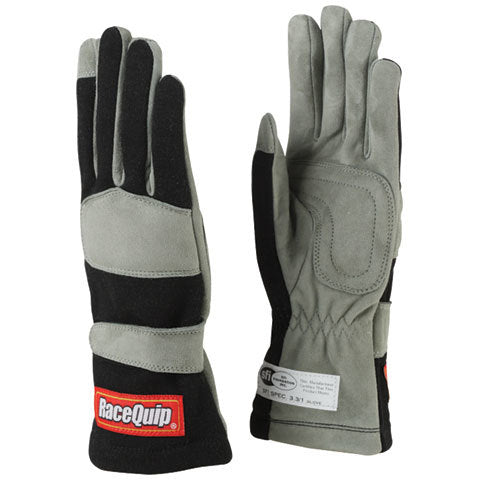 Racequip Gloves Single Layer X-Large Black SFI MPN RQP351006