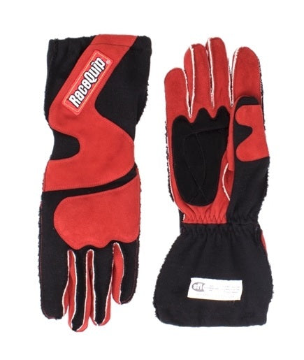 RACEQUIP  Gloves Outseam Black/Red Small SFI-5  RQP356102