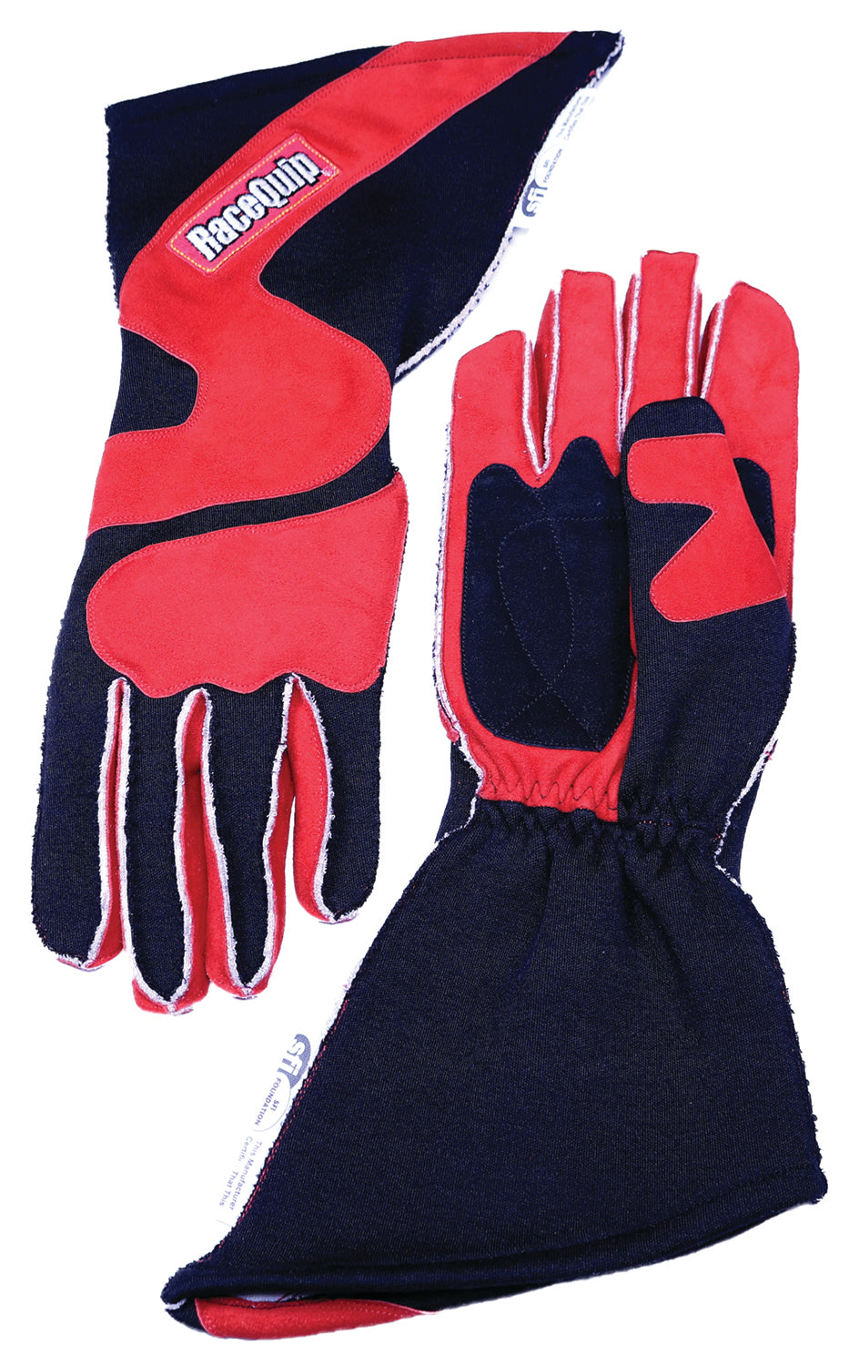 Racequip Gloves Outseam Black/Red Large SFI-5 MPN RQP359105