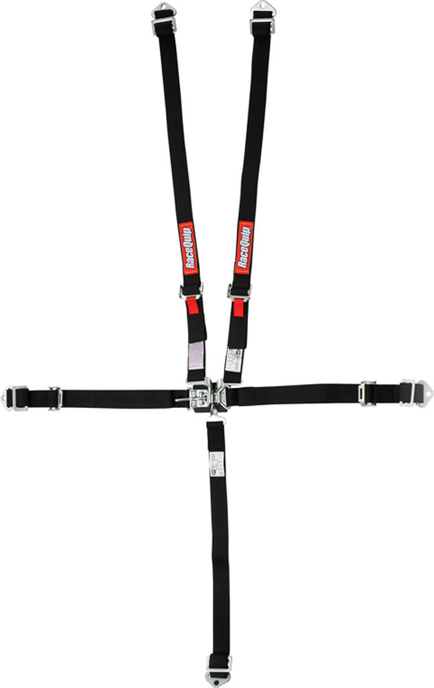 Racequip 5pt Harness Set Jr LL BK MPN RQP709009