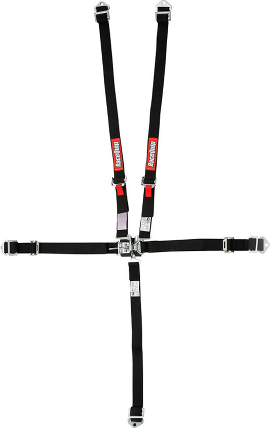 Racequip 5pt Harness Set Jr LL BK MPN RQP709009