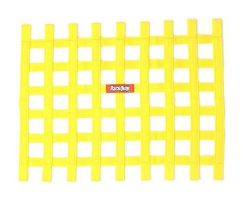 RACEQUIP  Ribbon Window Net Yellow Non-SFI 18in x 24in   RQP721035