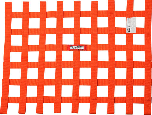 RACEQUIP  Ribbon Window Net SFI Orange  RQP725045