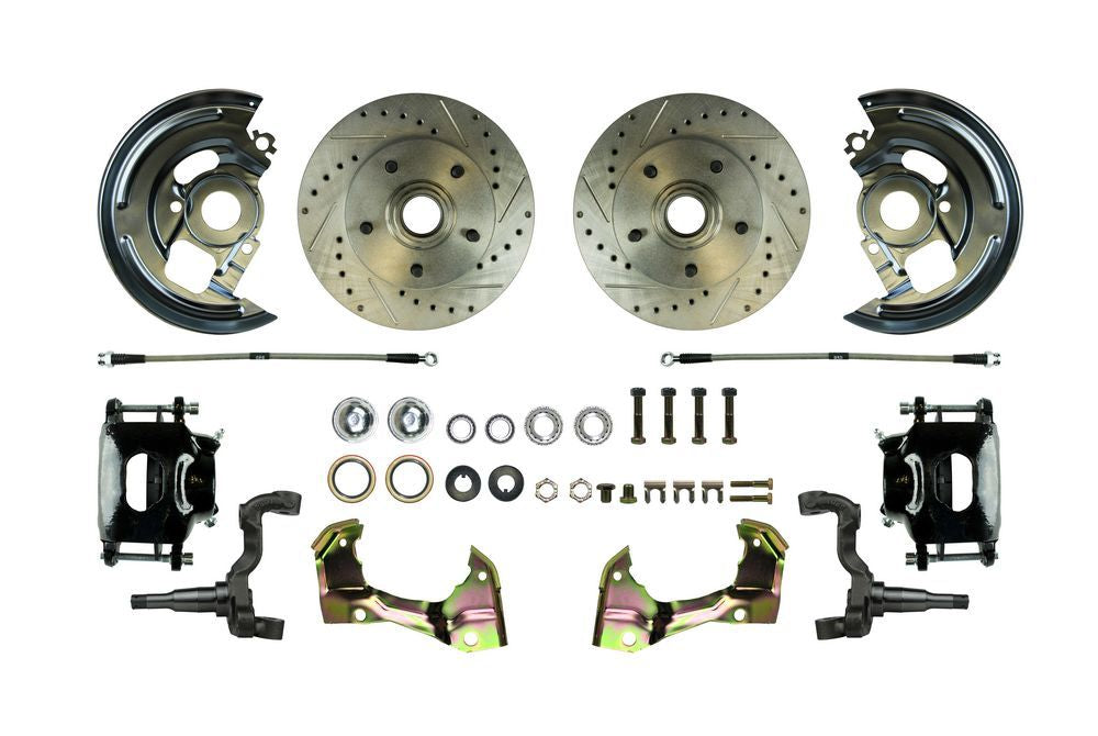 RIGHT STUFF DETAILING  Disc Brake Conv. Drill/ Slot Blk PC & SS Hoses   RSDAFXWK01CS