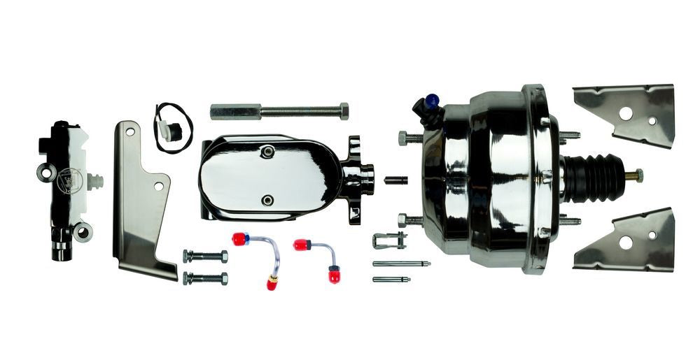 Right Stuff Detailing Chrome 8in Dual Booster and Master Cylinder MPN RSDJ81315171 For GM
