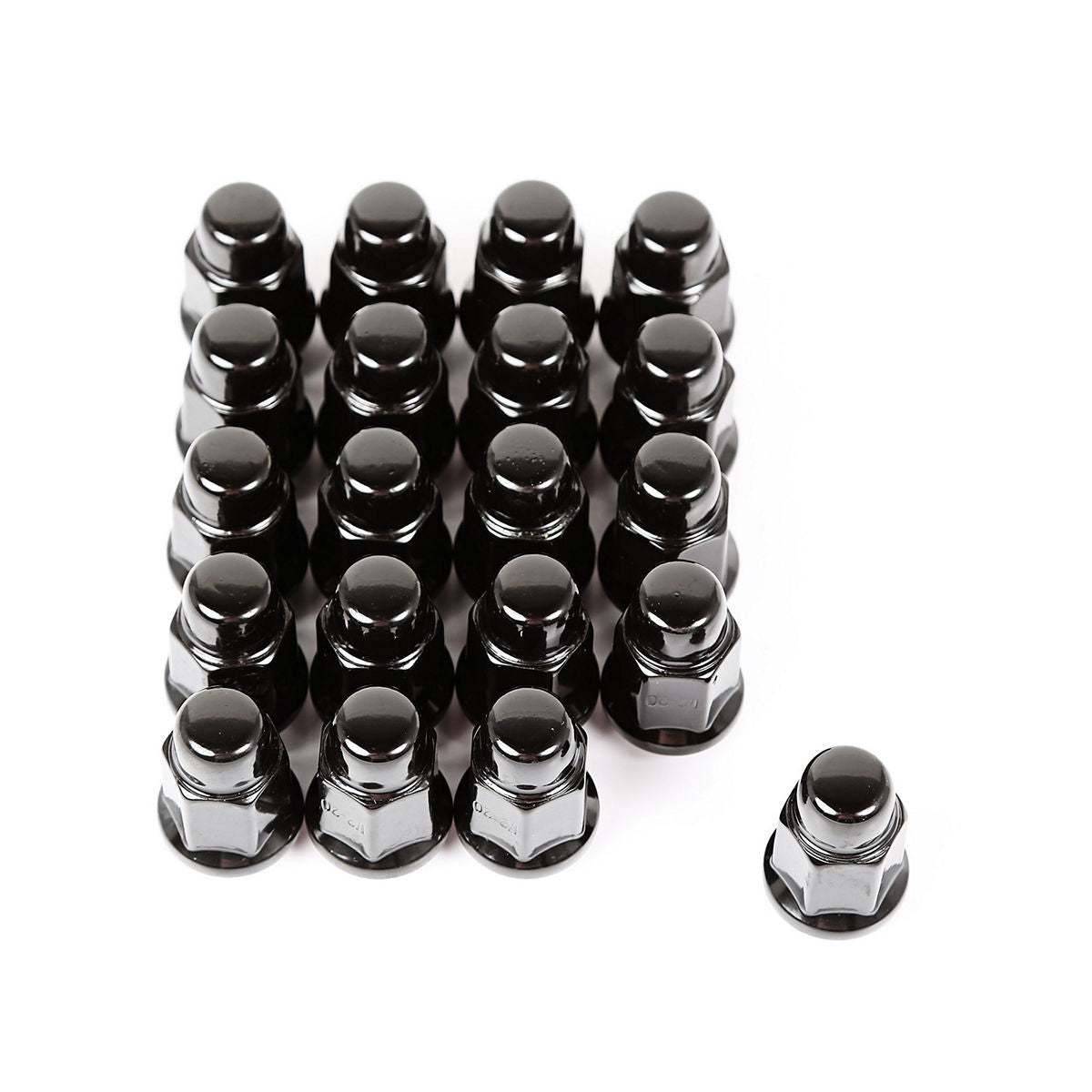 RUGGED RIDGE  Wheel Lug Nut  Set of 20 Black  1/2-20   RUG16715.23