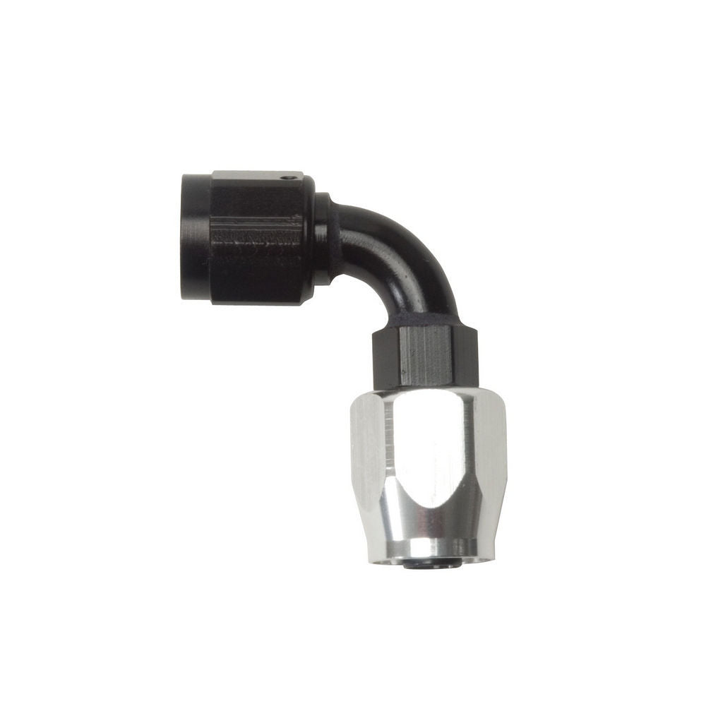Russell #8 90 Degree Hose End Black/Silver MPN RUS610173