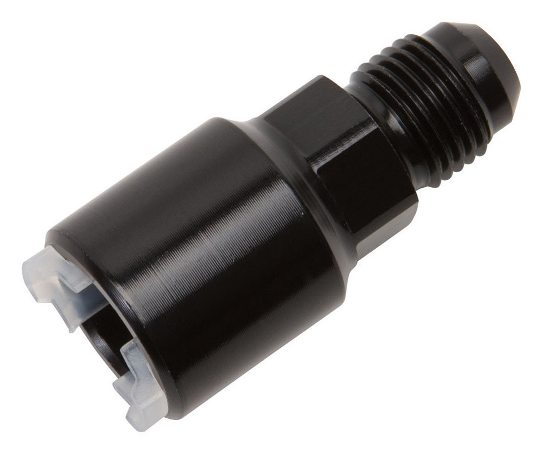 RUSSELL  Push-On EFI Fitting #6 to 3/8in Hard Tube Black   RUS640853