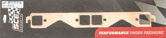 SCE GASKETS  SBC Square Port Copper Exhaust Gasket Set   SCE4211
