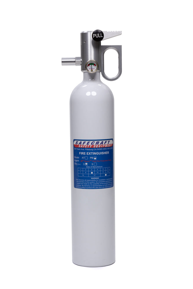 SAFECRAFT  Fire Extinguisher 3lb White Novec  SFCPB3W