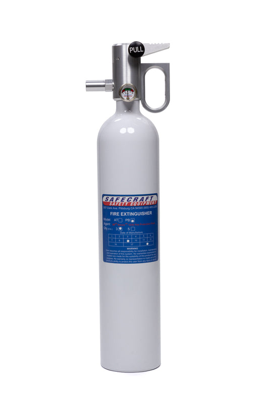 SAFECRAFT  Fire Extinguisher 3lb White Novec  SFCPB3W