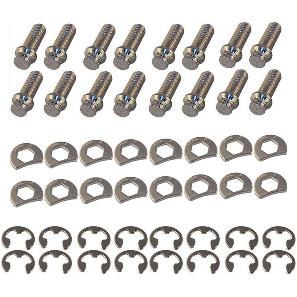 STAGE 8 FASTENERS  S/S Header Bolt Kit - 6pt. 3/8-16 x 1in (16)   SGE8953