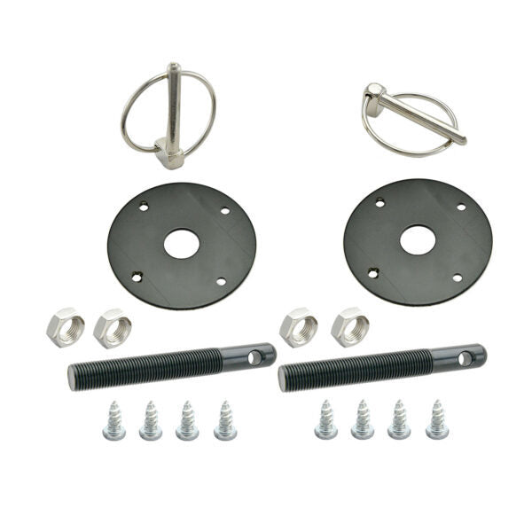 SPECIALTY PRODUCTS COMPANY  Hood Pin Kit Flip-Over Clips 1/2in Dia. Black  SPC7716BK
