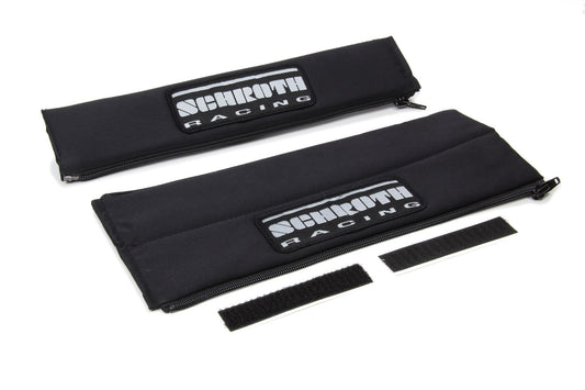 SCHROTH RACING  Harness Pads 2in Wide Black w/ Silver Patch  SRBSR09119