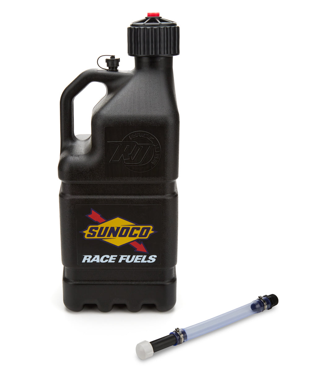 SUNOCO RACE JUGS  Black Sunoco Race Jug GEN 3 w/Filler Hose   SRJR7500BKHOSE
