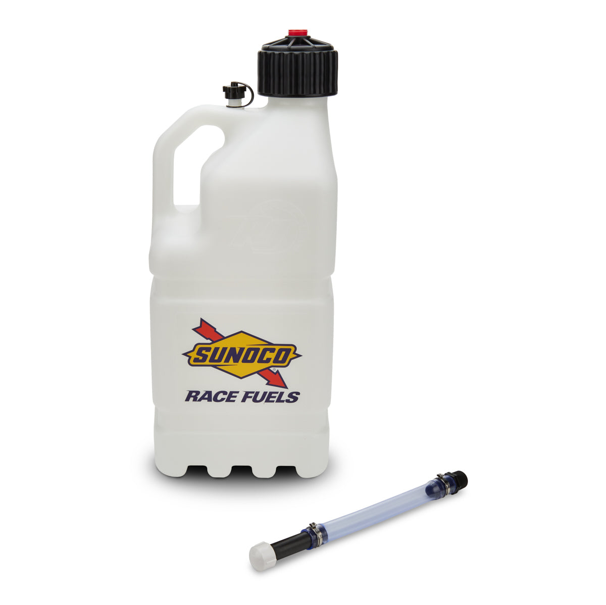 SUNOCO RACE JUGS  Clear Sunoco Race Jug GEN 3 w/Filler Hose   SRJR7500CLHOSE