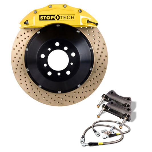 STOPTECH  Big Brake Kit; Black Cal iper  Slotted Two-Piece  STP83.160.6D00.84