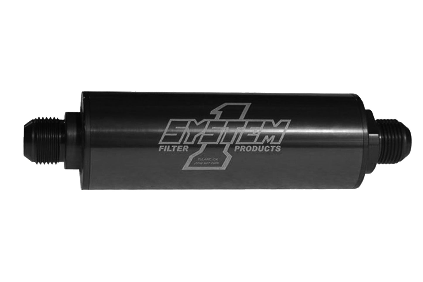 System One Inline Fuel Filter - #8 Billet - Black MPN SYS202-202408B