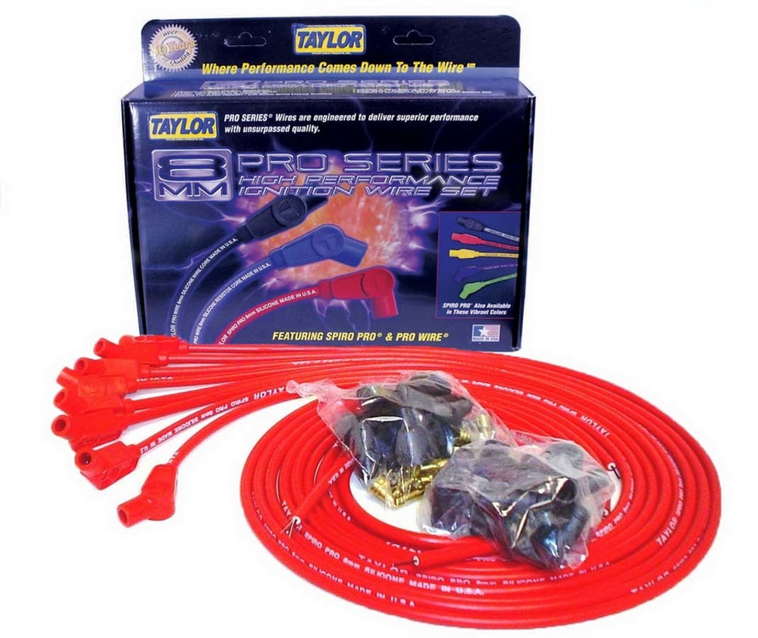 TAYLOR/VERTEX  8mm Red Spiro-Pro Wires    TAY73253