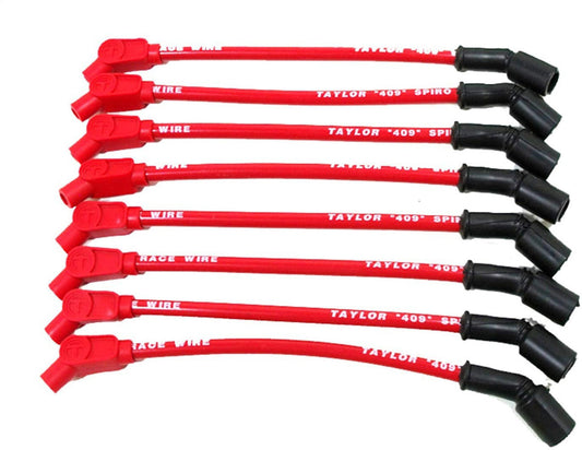 TAYLOR/VERTEX  409 Spiro-Pro Plug Wire Race Set 135-Deg Red   TAY79213