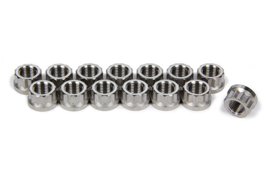 Ti22 PERFORMANCE  Header Flange Nut Set 12pt Titanium 14pcs  TIP1124