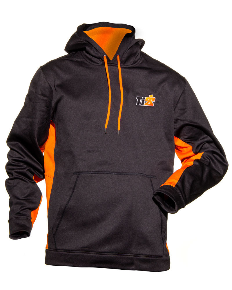 Ti22 PERFORMANCE  Sport-Tek Black Orange Ti22 Hoodie Large  TIP9210L